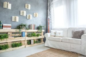 Living room with pallets